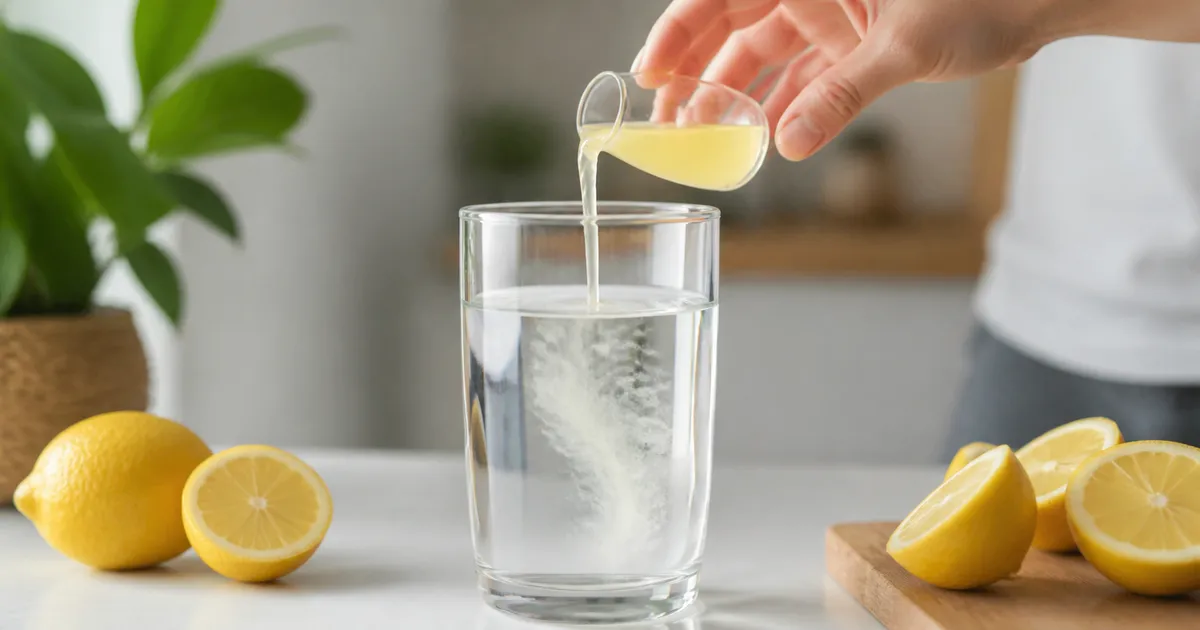 Ilustrasi Cara Minum Sari Lemon yang Nyaman dan Aman