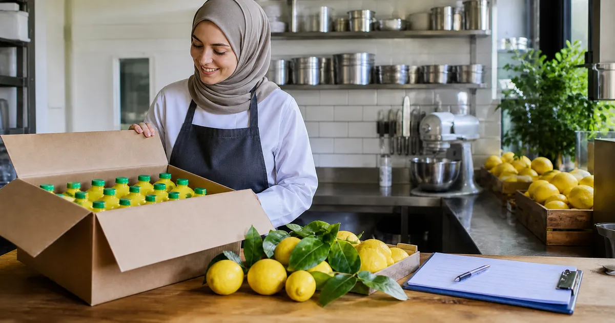Ilustrasi Supplier Sari Lemon Murni untuk Usaha